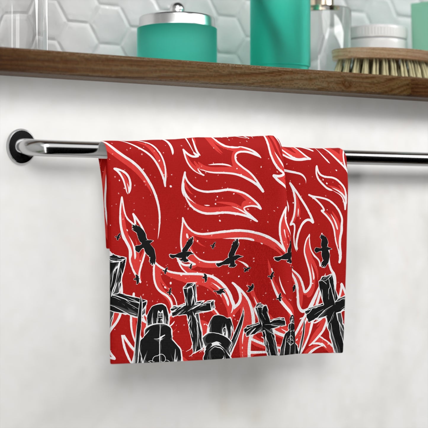 Red Akat Face Towel