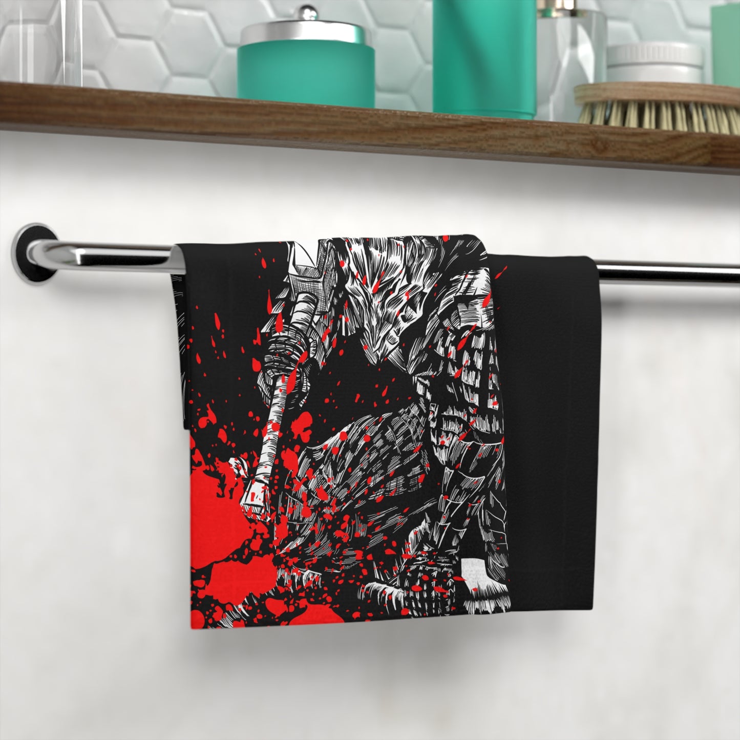 Bersrk Red Splatter Face Towel