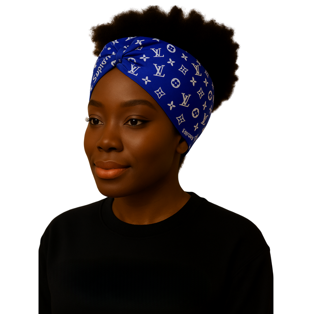 Blue LLV Design Head Scarf