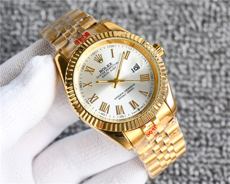 Gold Rlex Design Watch
