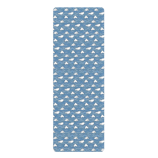 Blue Sakonj Rubber Yoga Mat
