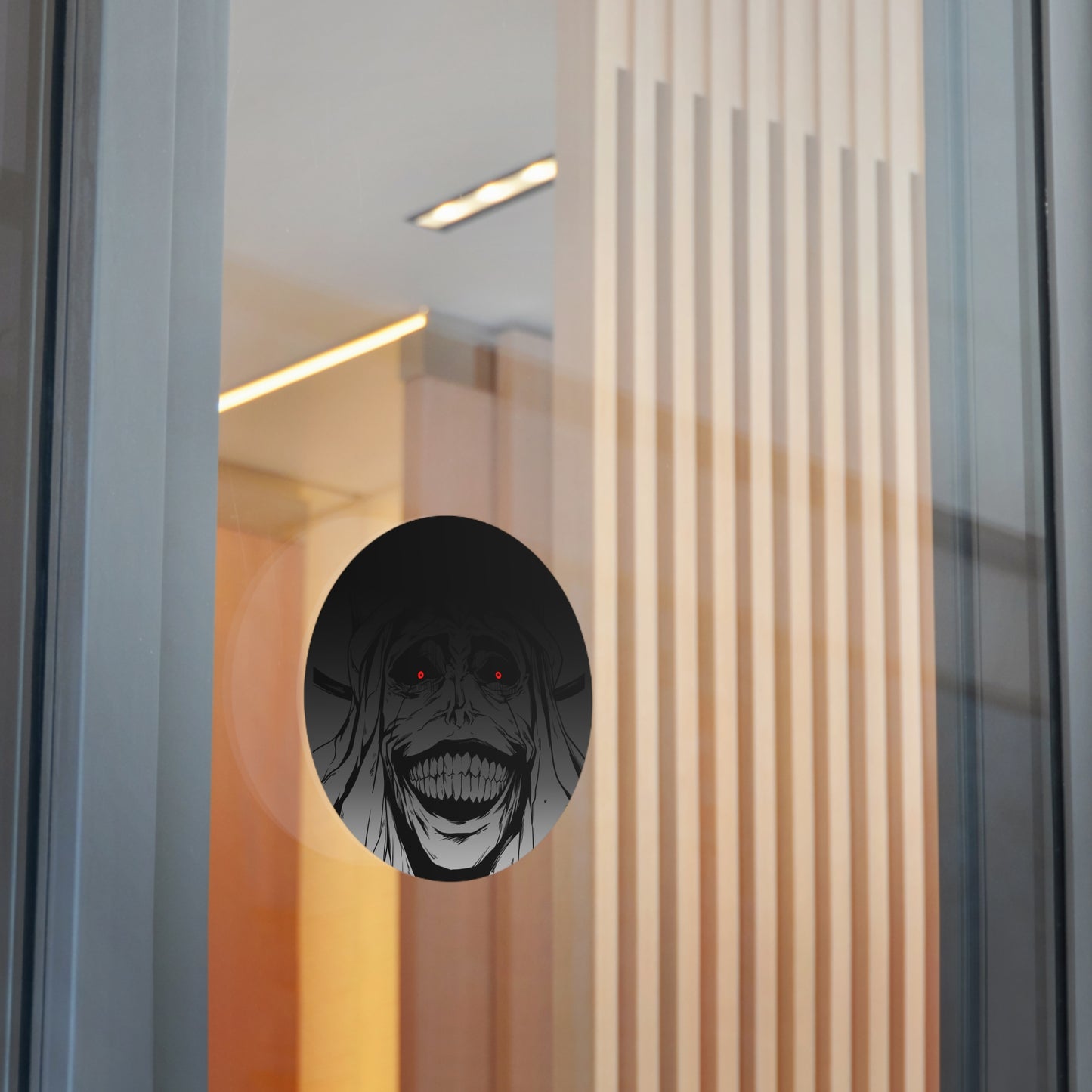 Statue of God Round Vinyl Stickers