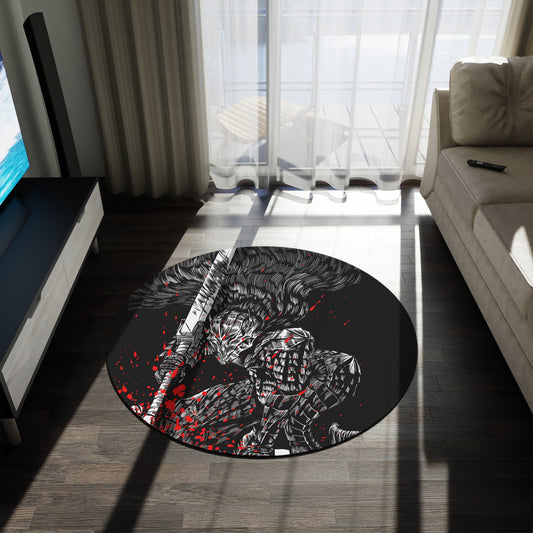 Bersrk Red Splatter Round Rug
