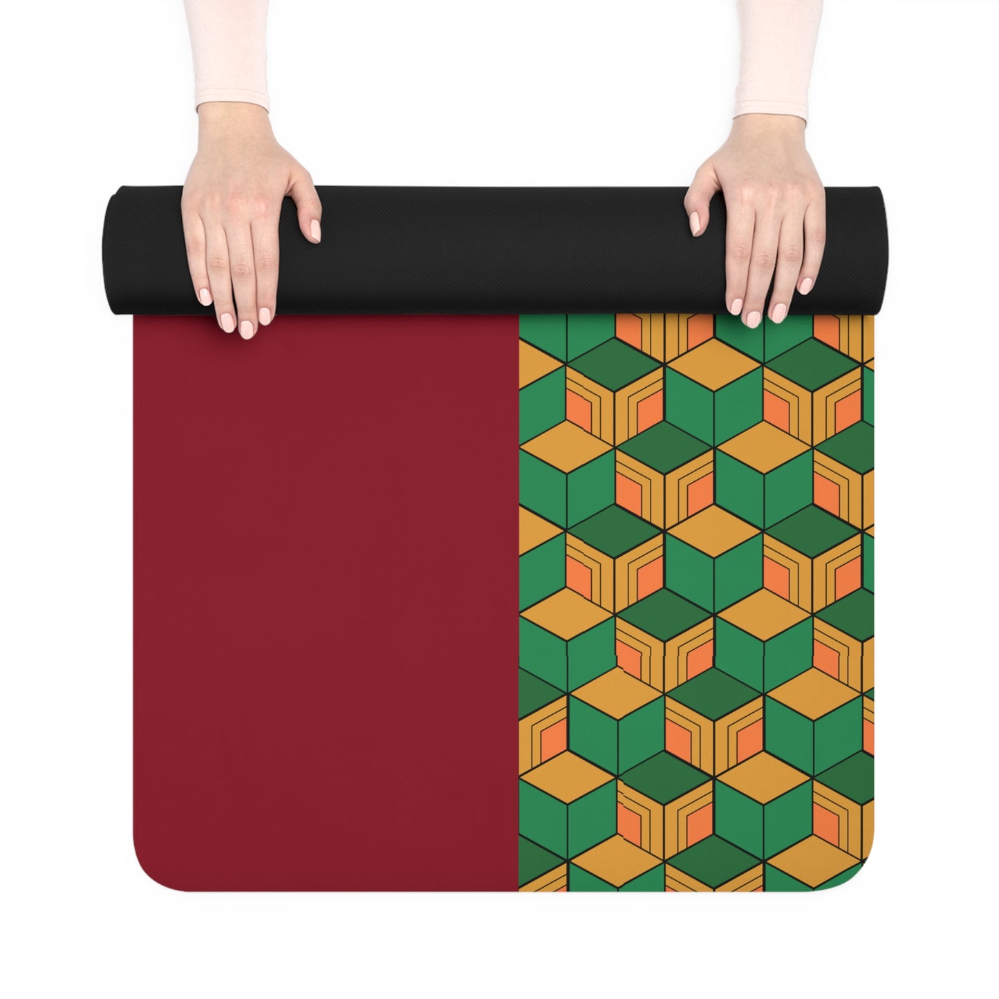 Black Tmk Rubber Yoga Mat