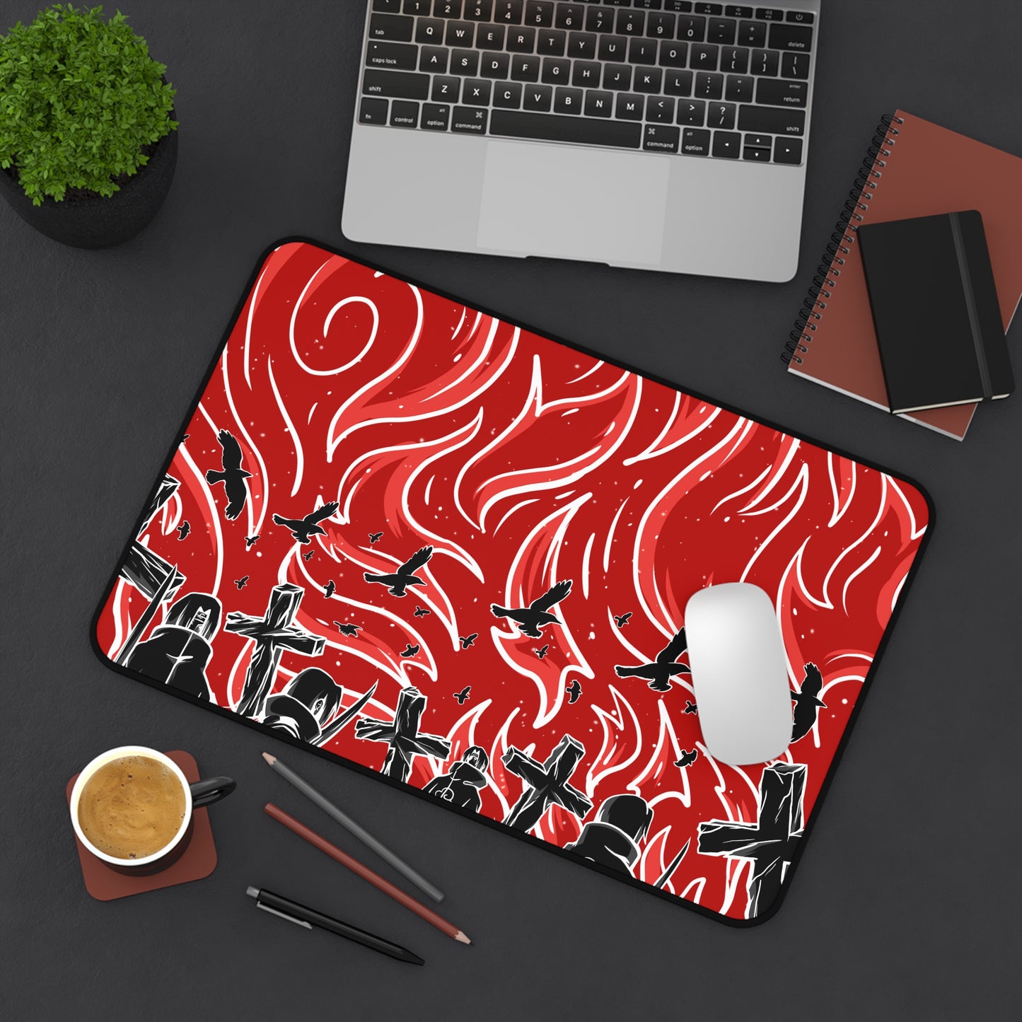 Red Akat Desk Mat