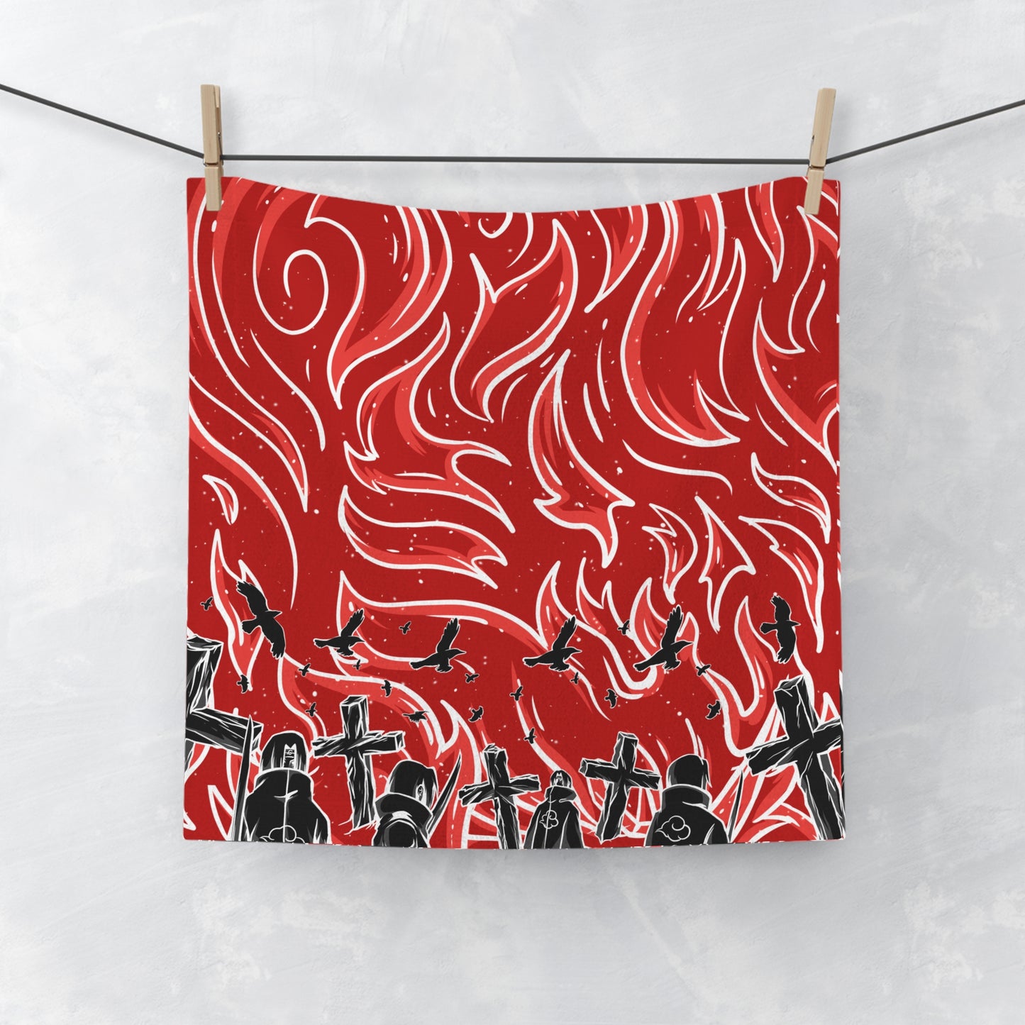 Red Akat Face Towel
