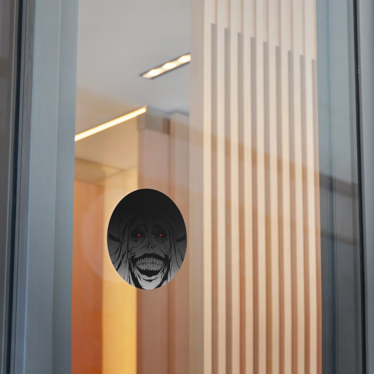 Statue of God Round Vinyl Stickers