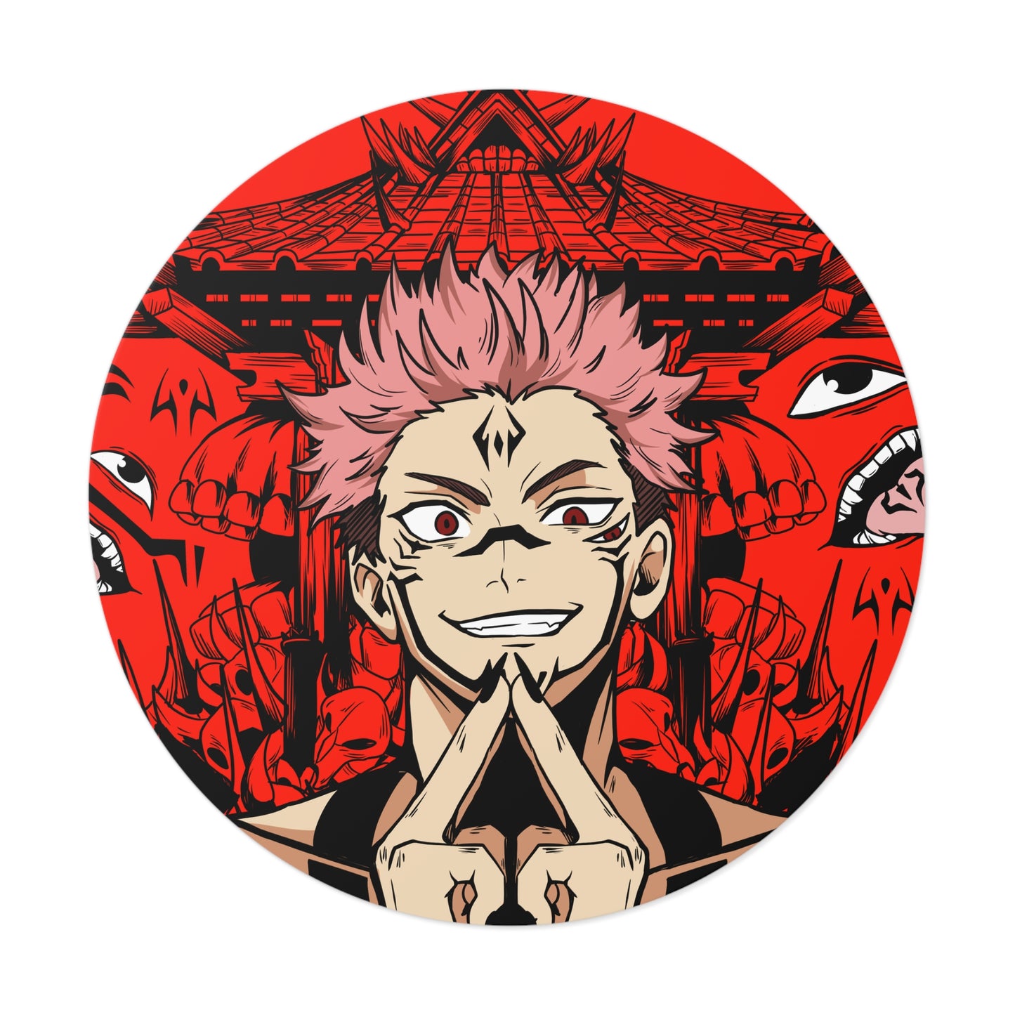 King of Curses Round Vinyl Stickers