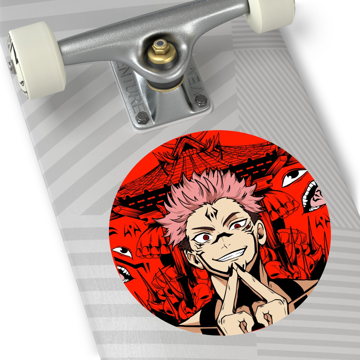 King of Curses Round Vinyl Stickers