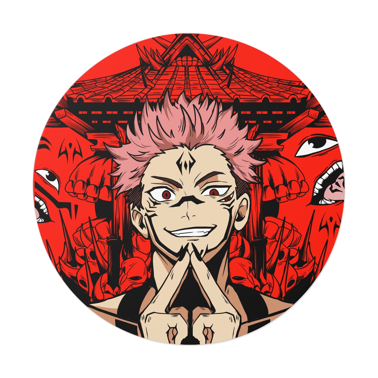 King of Curses Round Vinyl Stickers