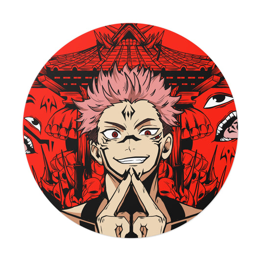 King of Curses Round Vinyl Stickers