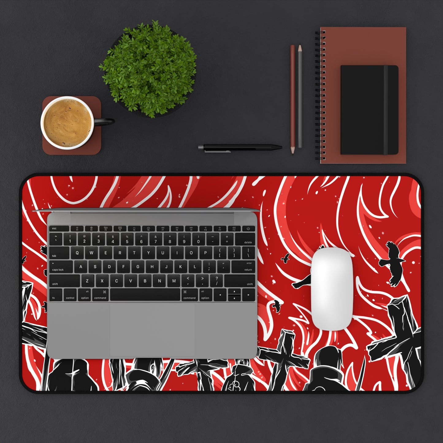 Red Akat Desk Mat