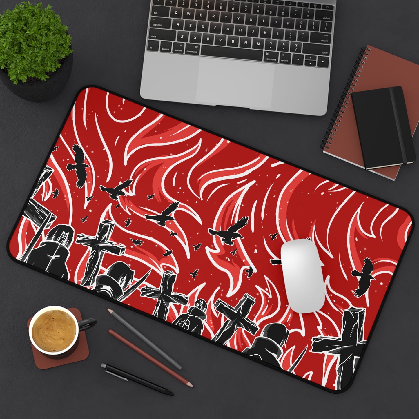 Red Akat Desk Mat