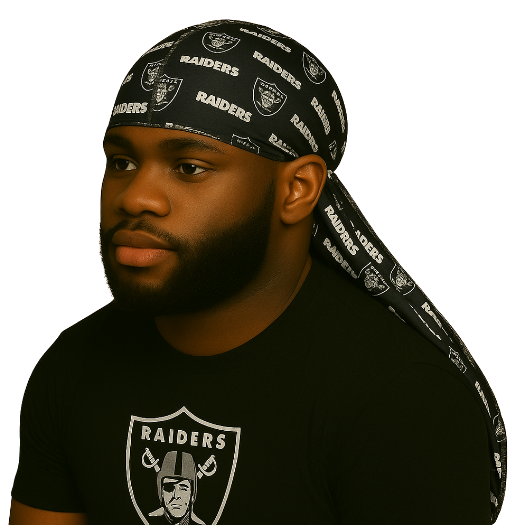 Raiders- Silky Crown Durag