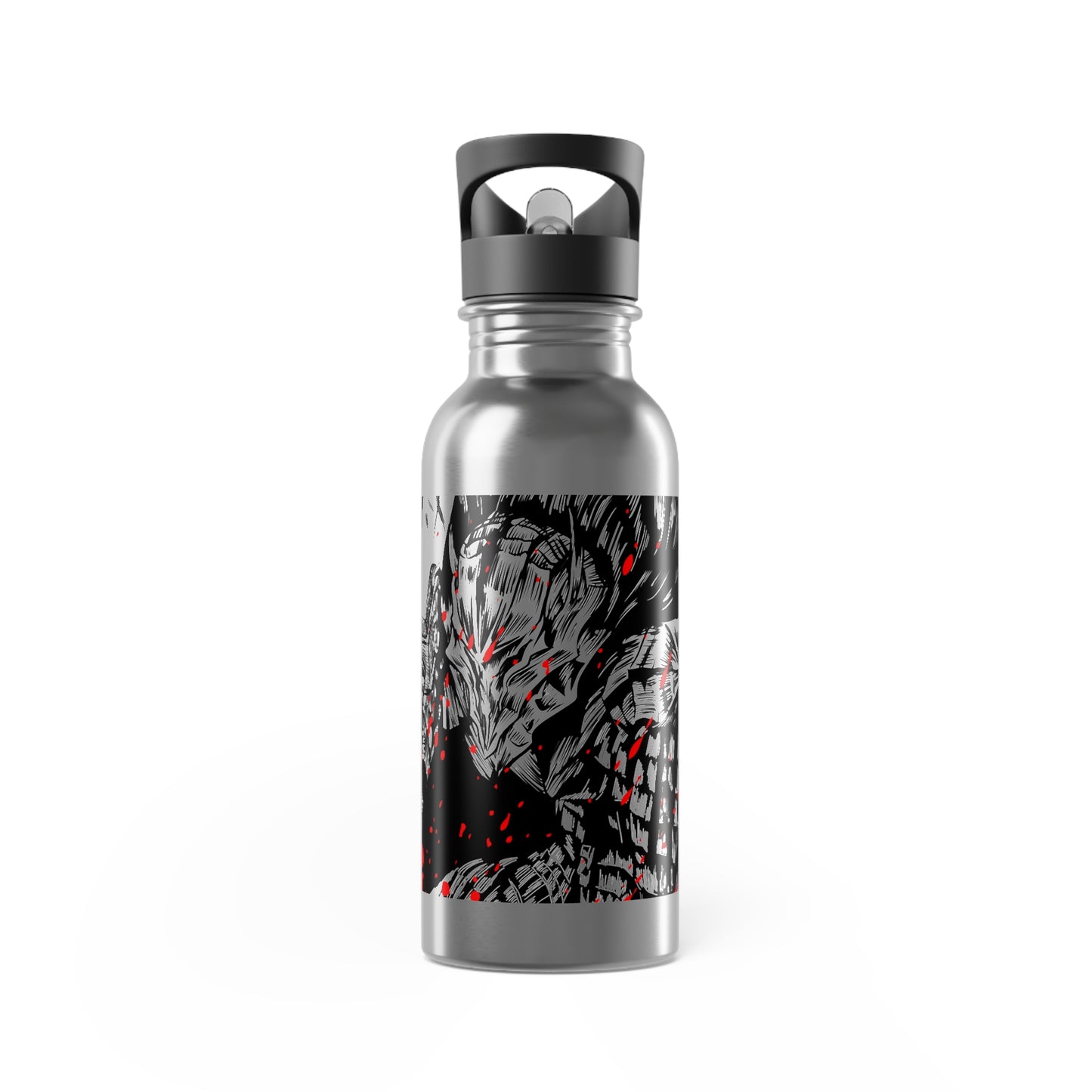 Berserk Splatter Stainless Steel Water Bottle With Straw, 20oz