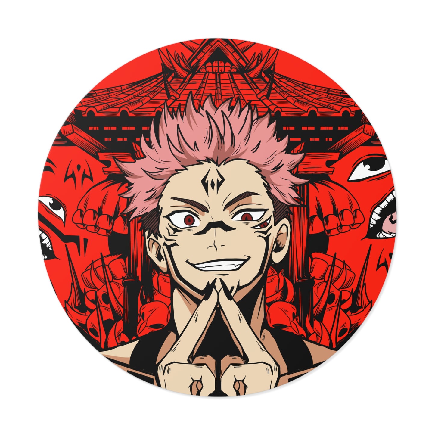 King of Curses Round Vinyl Stickers