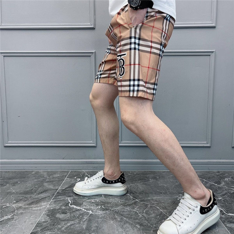 Striped Bbry Design Shorts