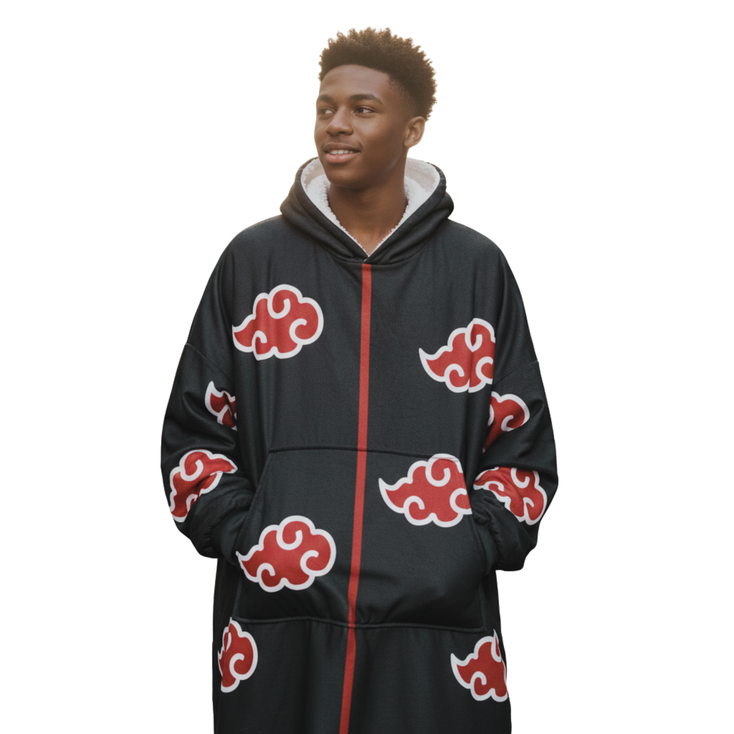 Red Cloud Anime Hoodie Blanket