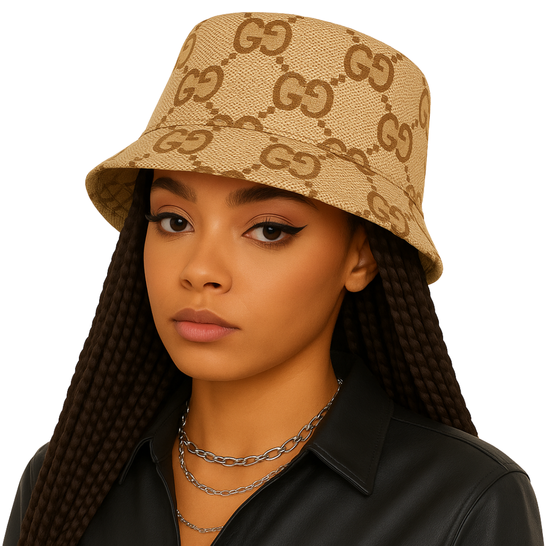 GG Brown Design Bucket Hat