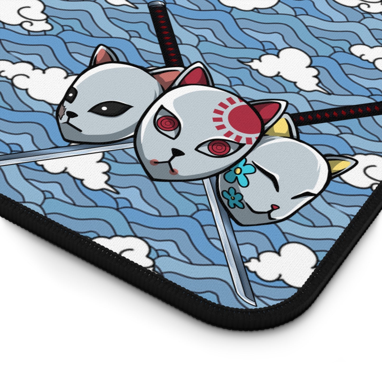 Blue Sakonj Desk Mat