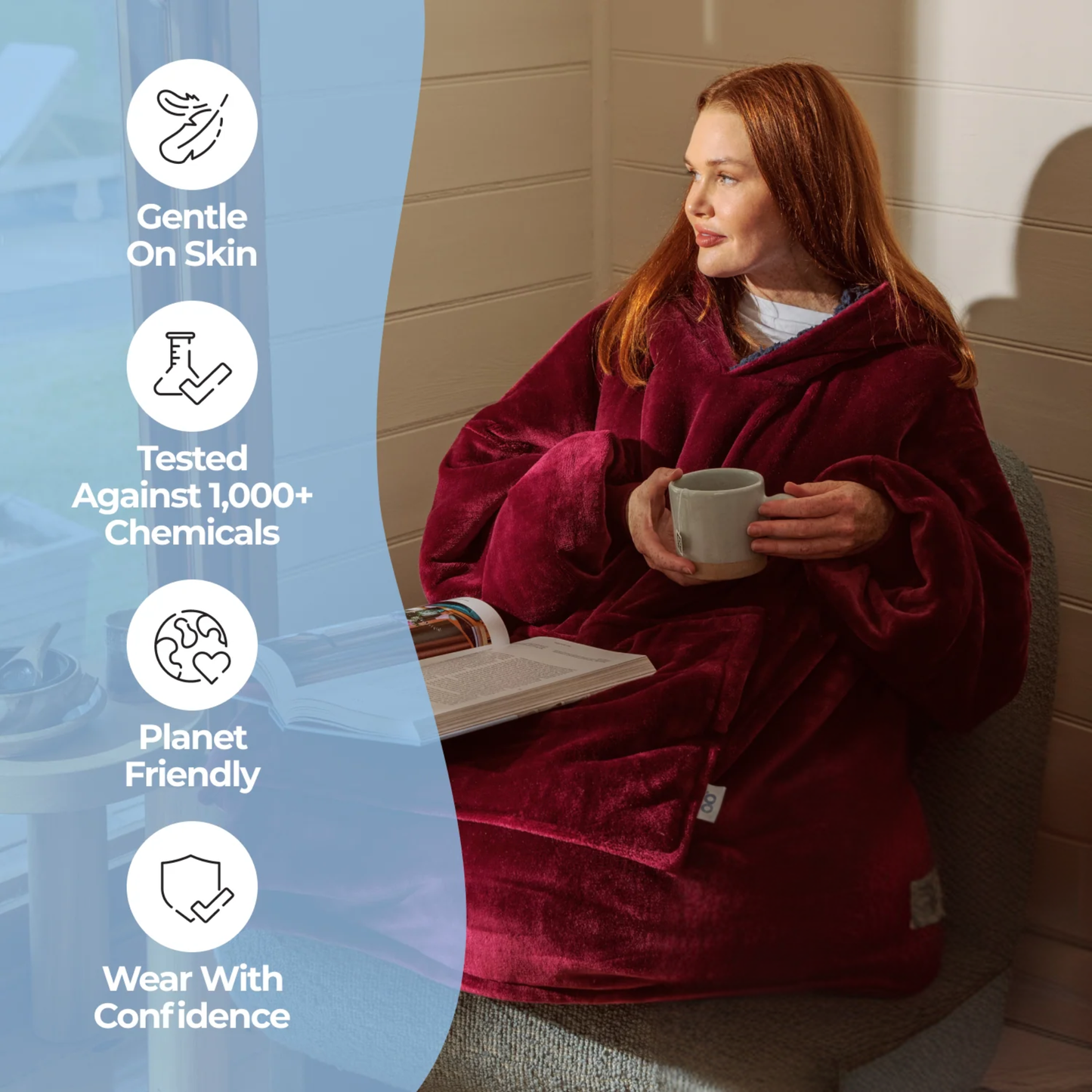 Red Cloud Anime Hoodie Blanket