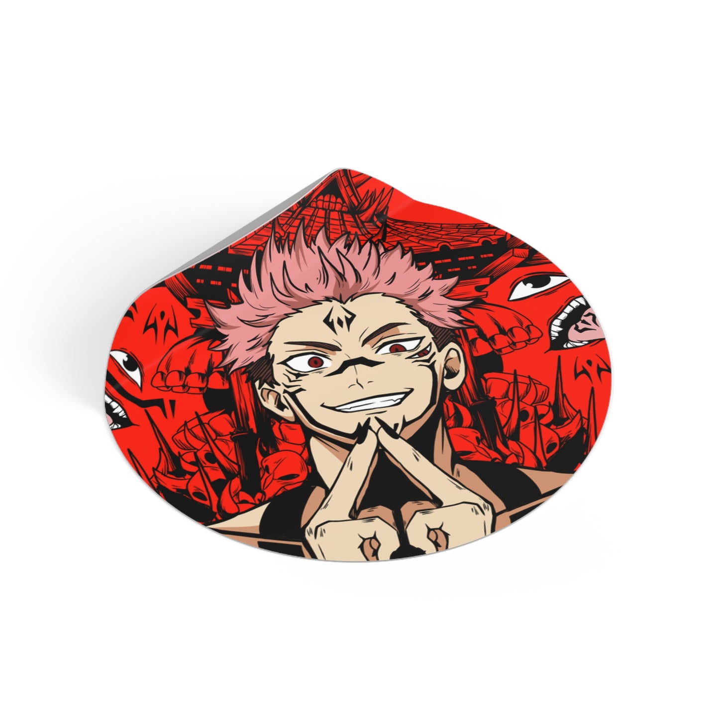 King of Curses Round Vinyl Stickers