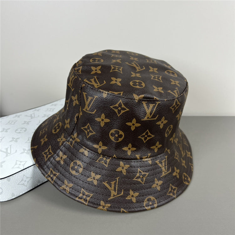 Brown LLV Design Bucket Hat