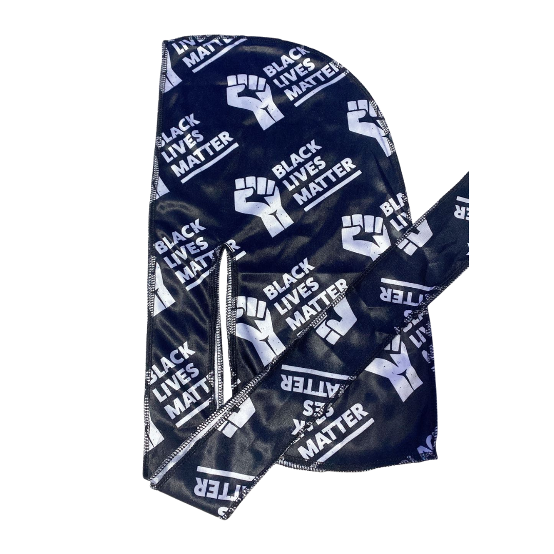 Black BLM - Silky Crown Durag