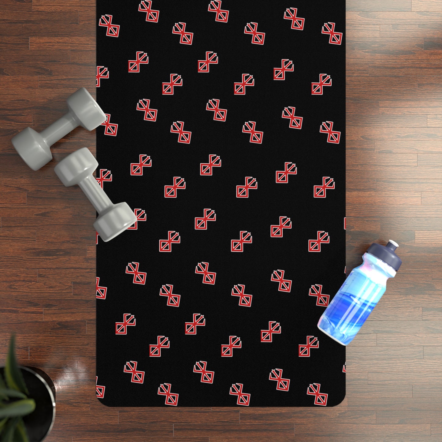 Black Bersrk Rubber Yoga Mat