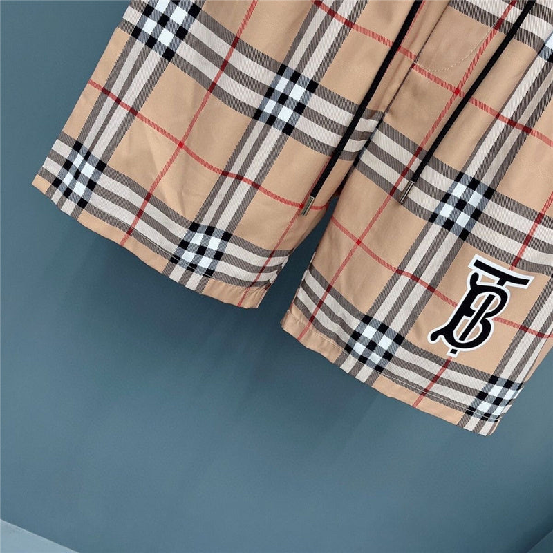Striped Bbry Design Shorts