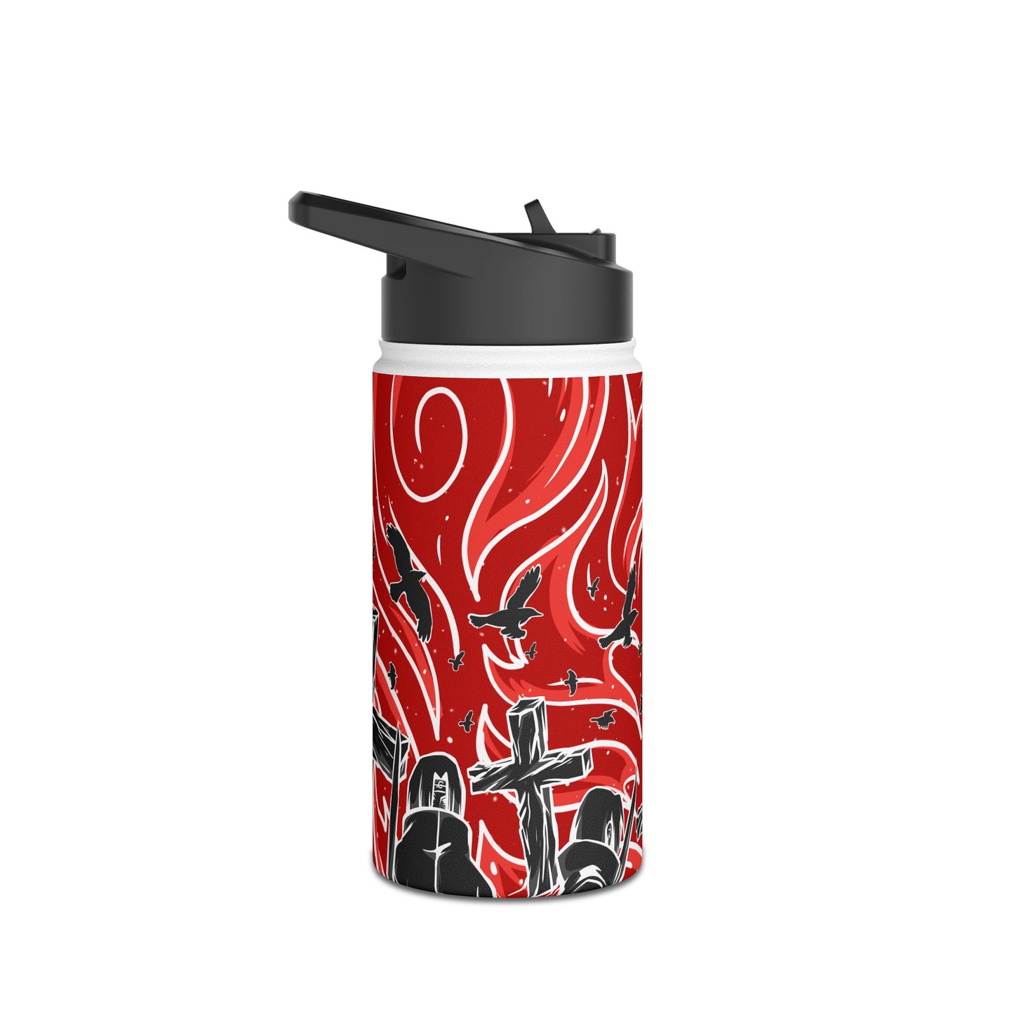 Red Akat Stainless Steel Water Bottle, Standard Lid