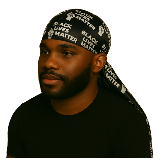 Black BLM - Silky Crown Durag