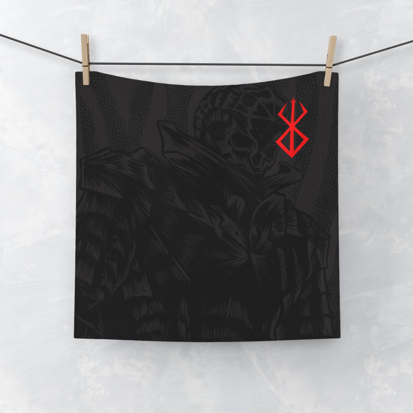 Black Bersrk Face Towel