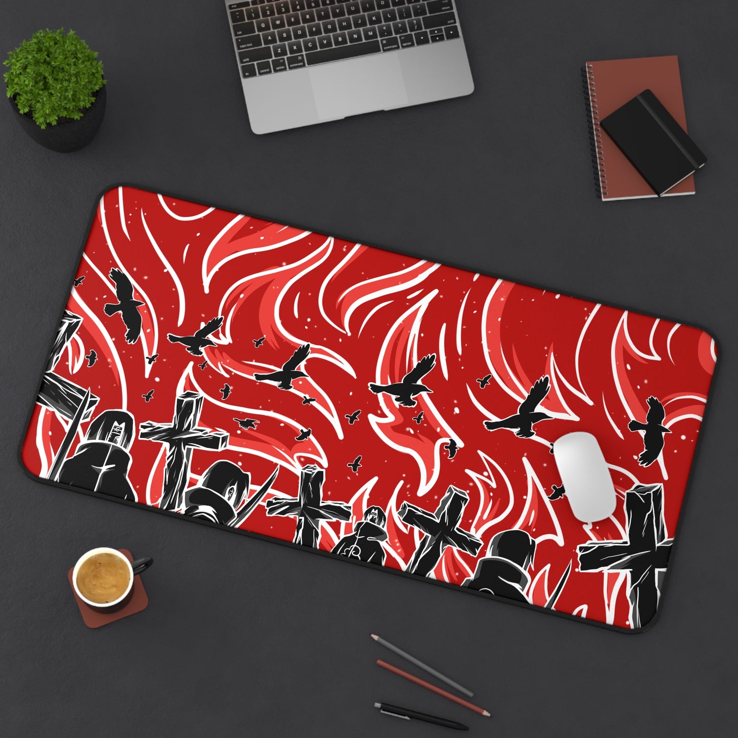 Red Akat Desk Mat