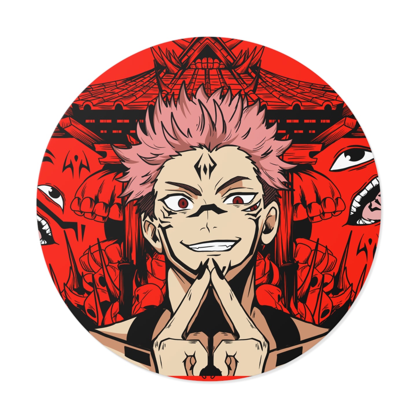 King of Curses Round Vinyl Stickers