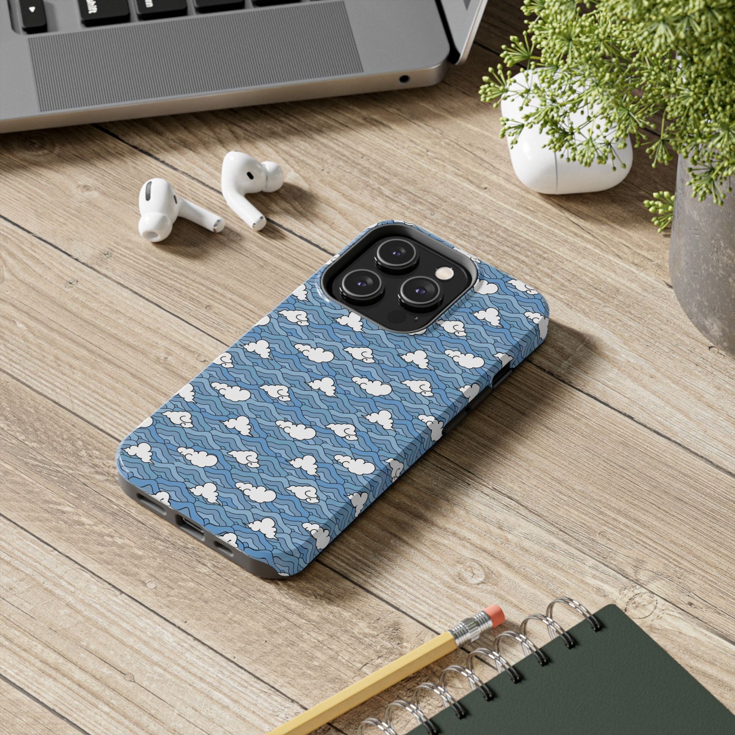 Blue Sakonj Tough Phone Case