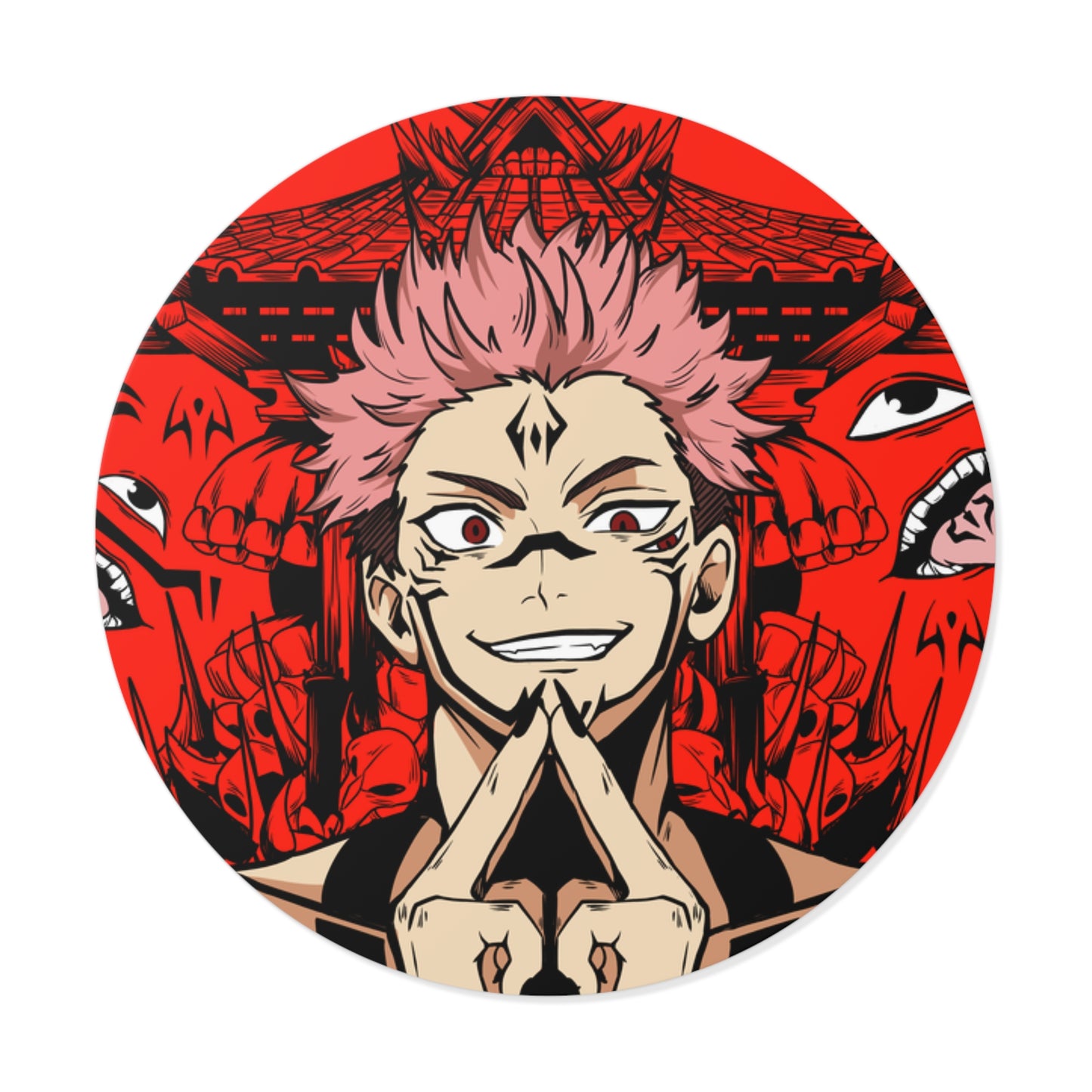 King of Curses Round Vinyl Stickers