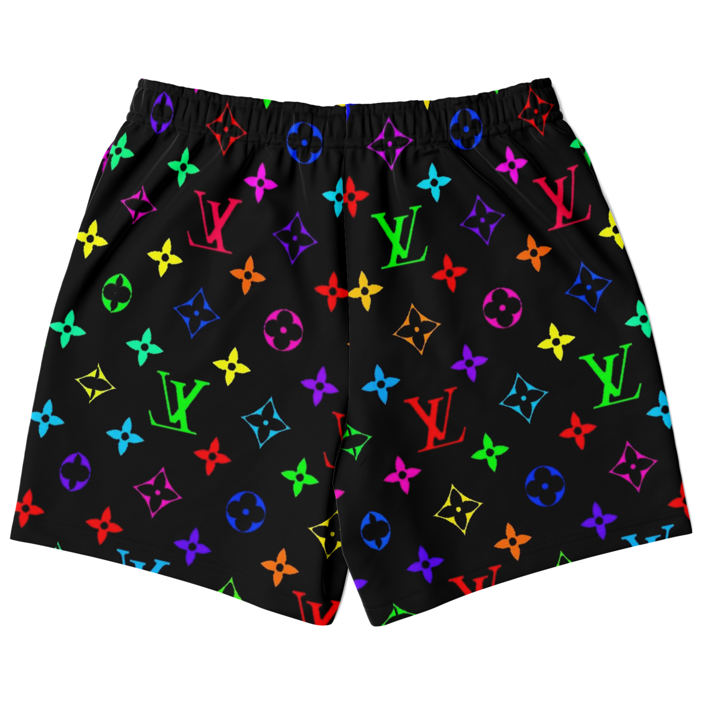 Black Multicolor LLV Design Shorts
