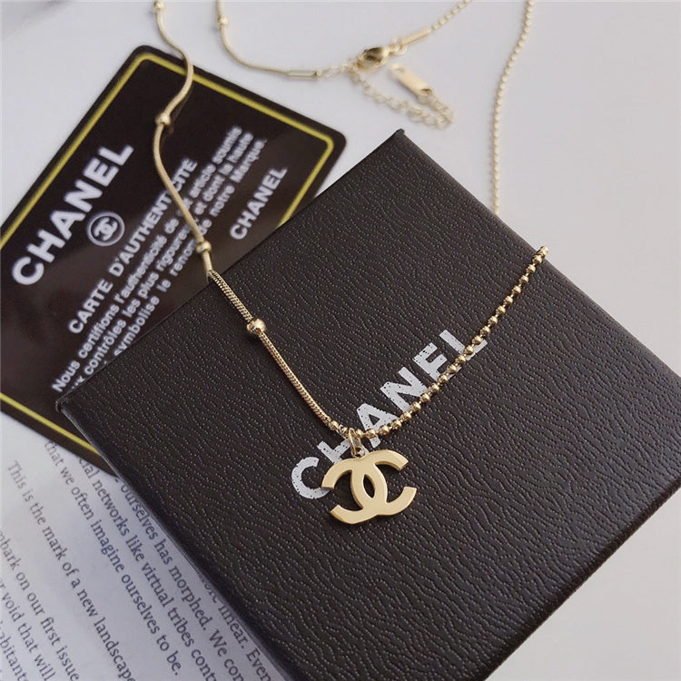 Gold CC Design Necklace