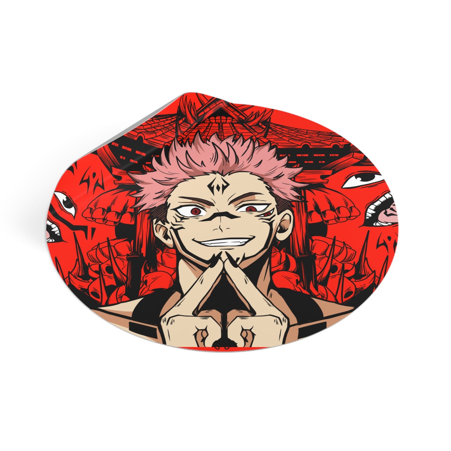 King of Curses Round Vinyl Stickers