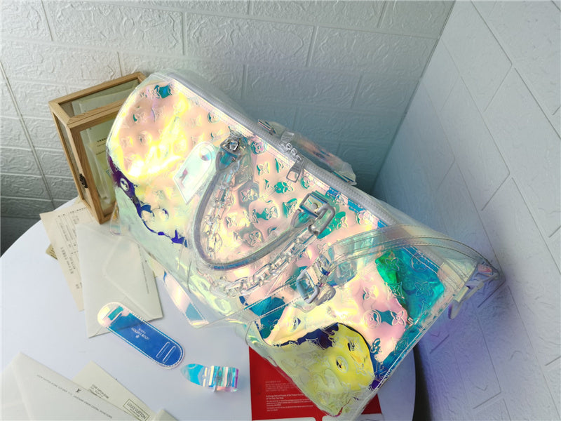 LLV Iridescent Reflective Design Travel Bag