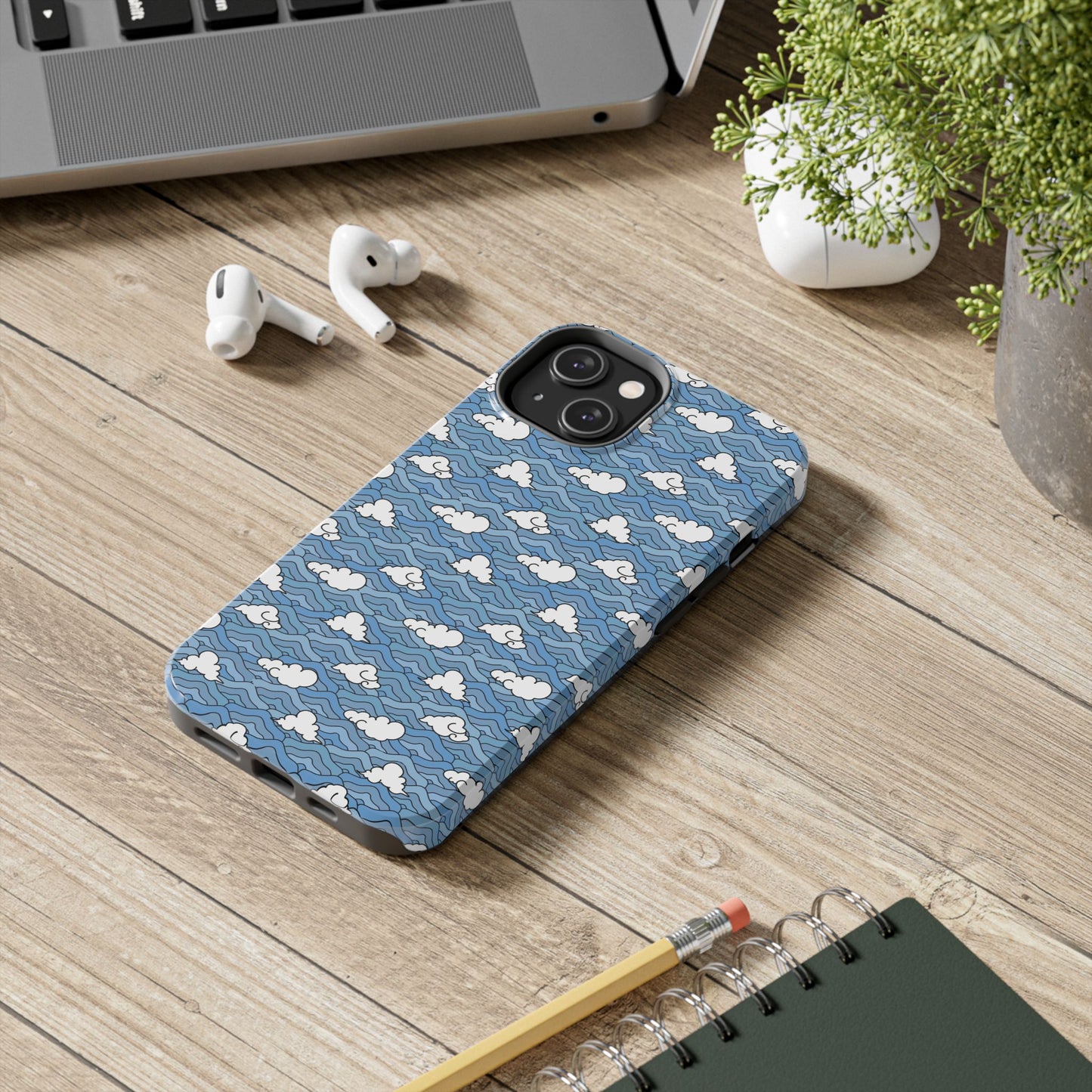 Blue Sakonj Tough Phone Case