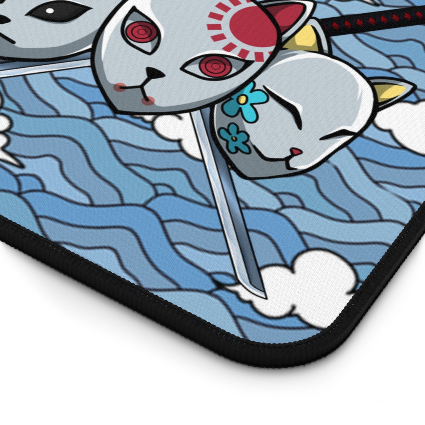 Blue Sakonj Desk Mat