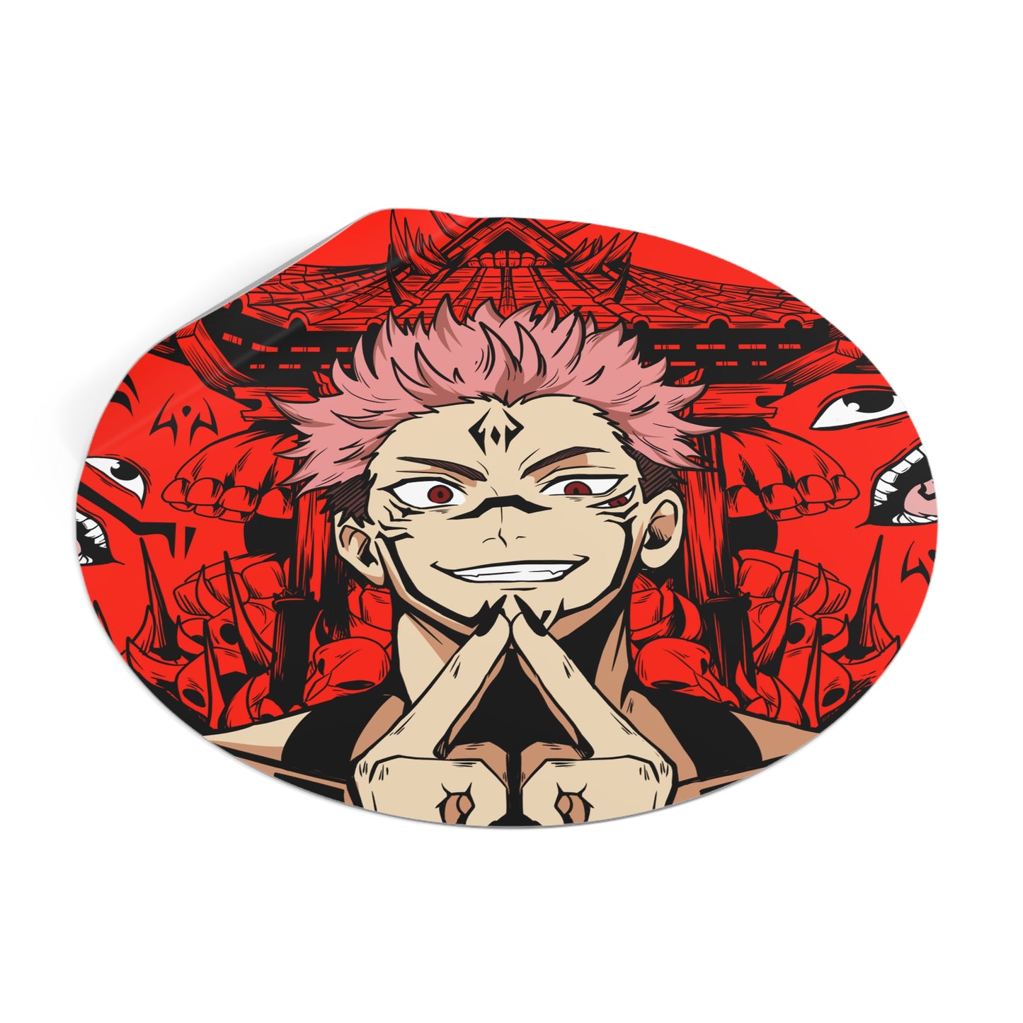 King of Curses Round Vinyl Stickers