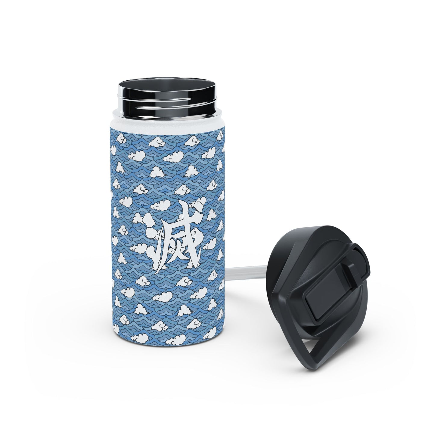 Blue Sakonj Stainless Steel Water Bottle, Standard Lid