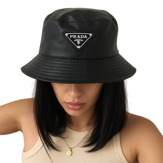 Black Prda Design Bucket Hat