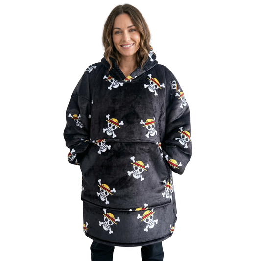 Black OP Anime Hoodie Blanket