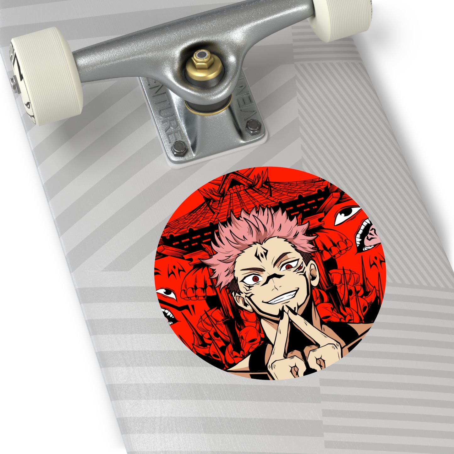 King of Curses Round Vinyl Stickers