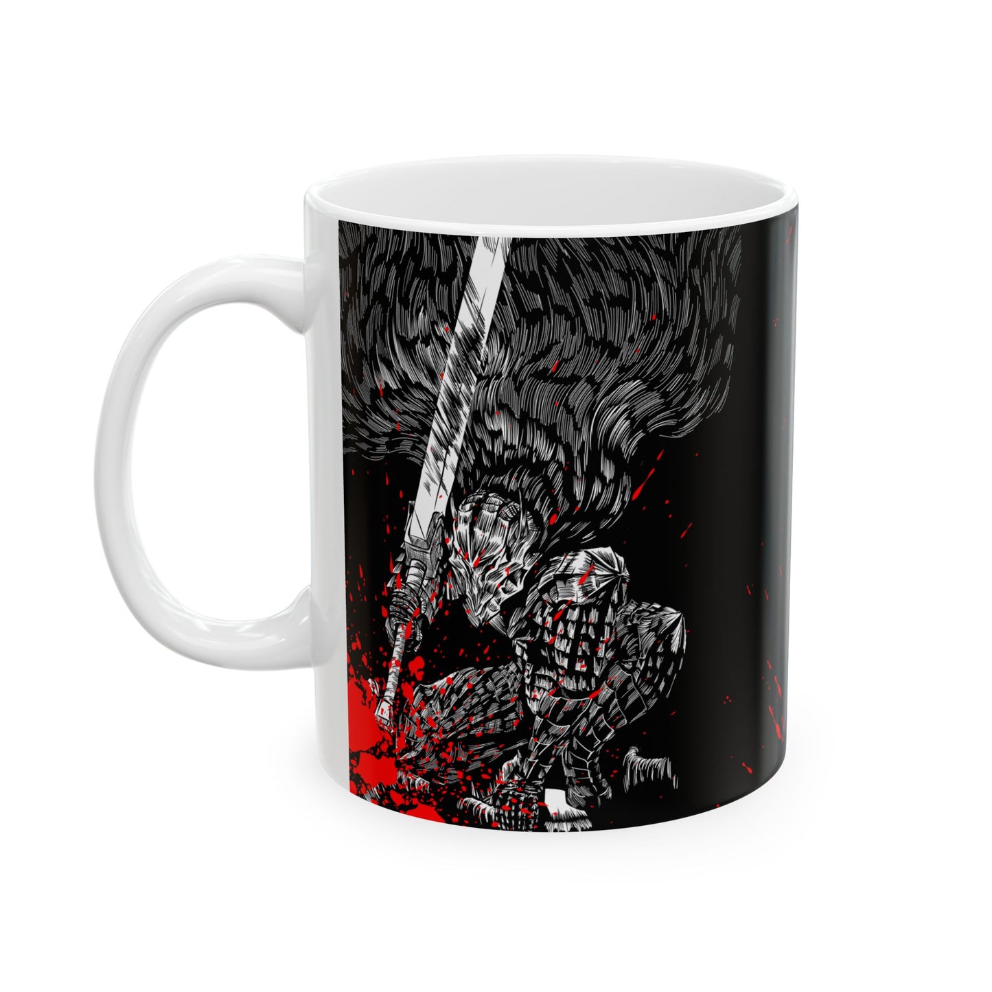 Bersrk Red Splatter Ceramic Mug, (11oz, 15oz)