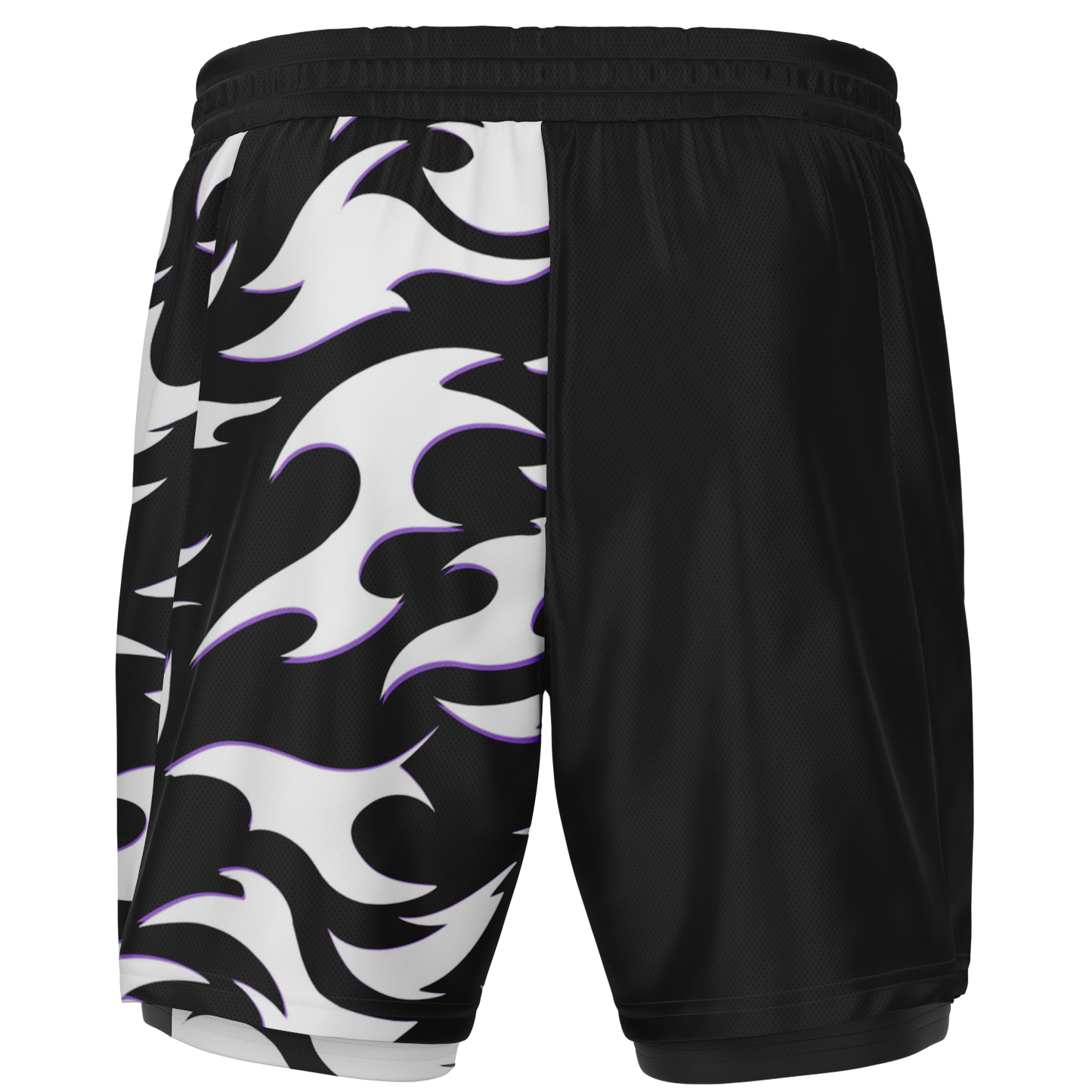 Curse Mark White Men's 2-in-1 Shorts - AOP